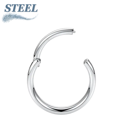 Surgical Steel Hinged Rings 14G-4G -Coloured