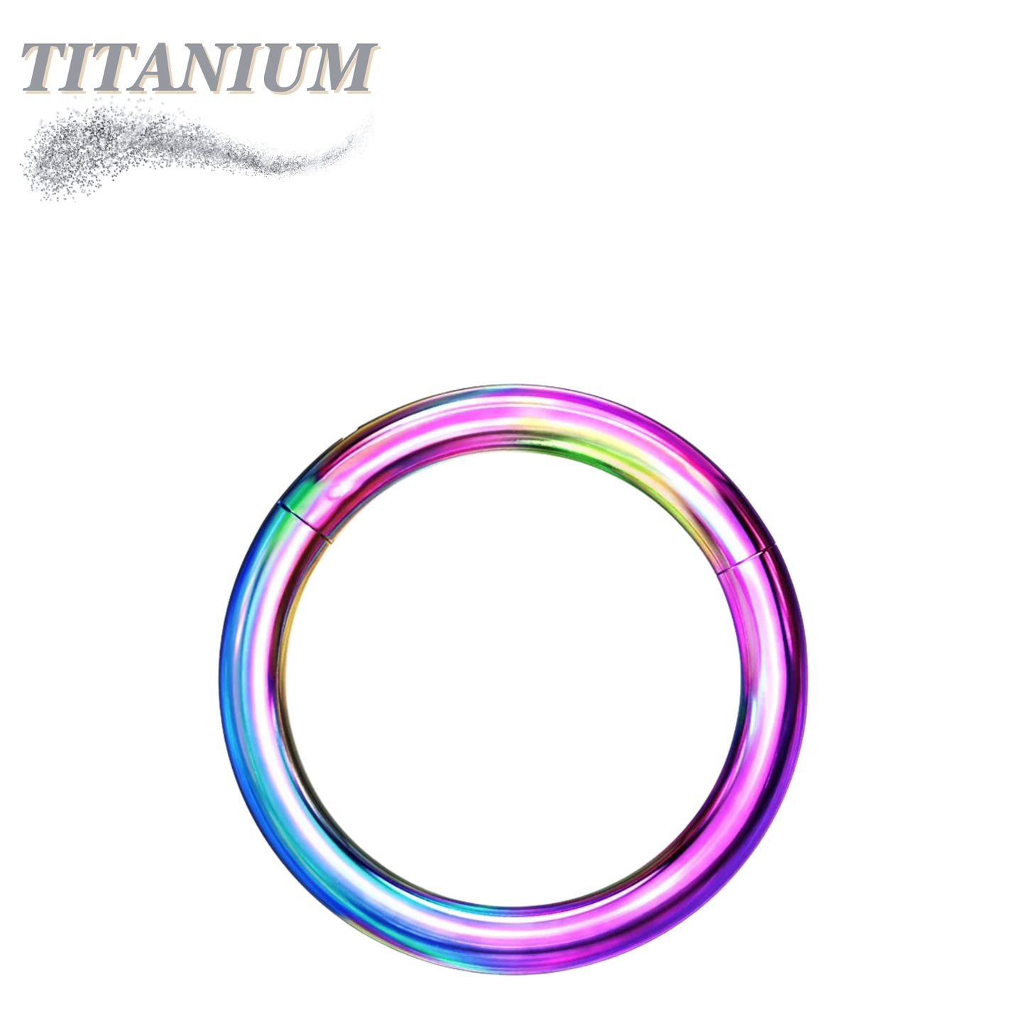 Titanium Hinged Rings 16G and 14G - Coloured