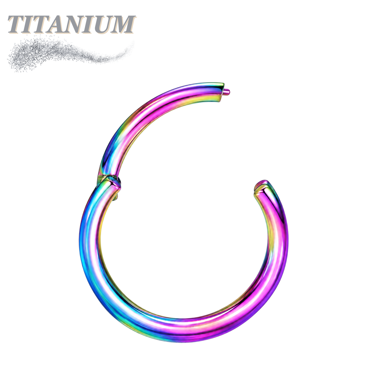 Titanium Hinged Rings 20G and 18G - Coloured