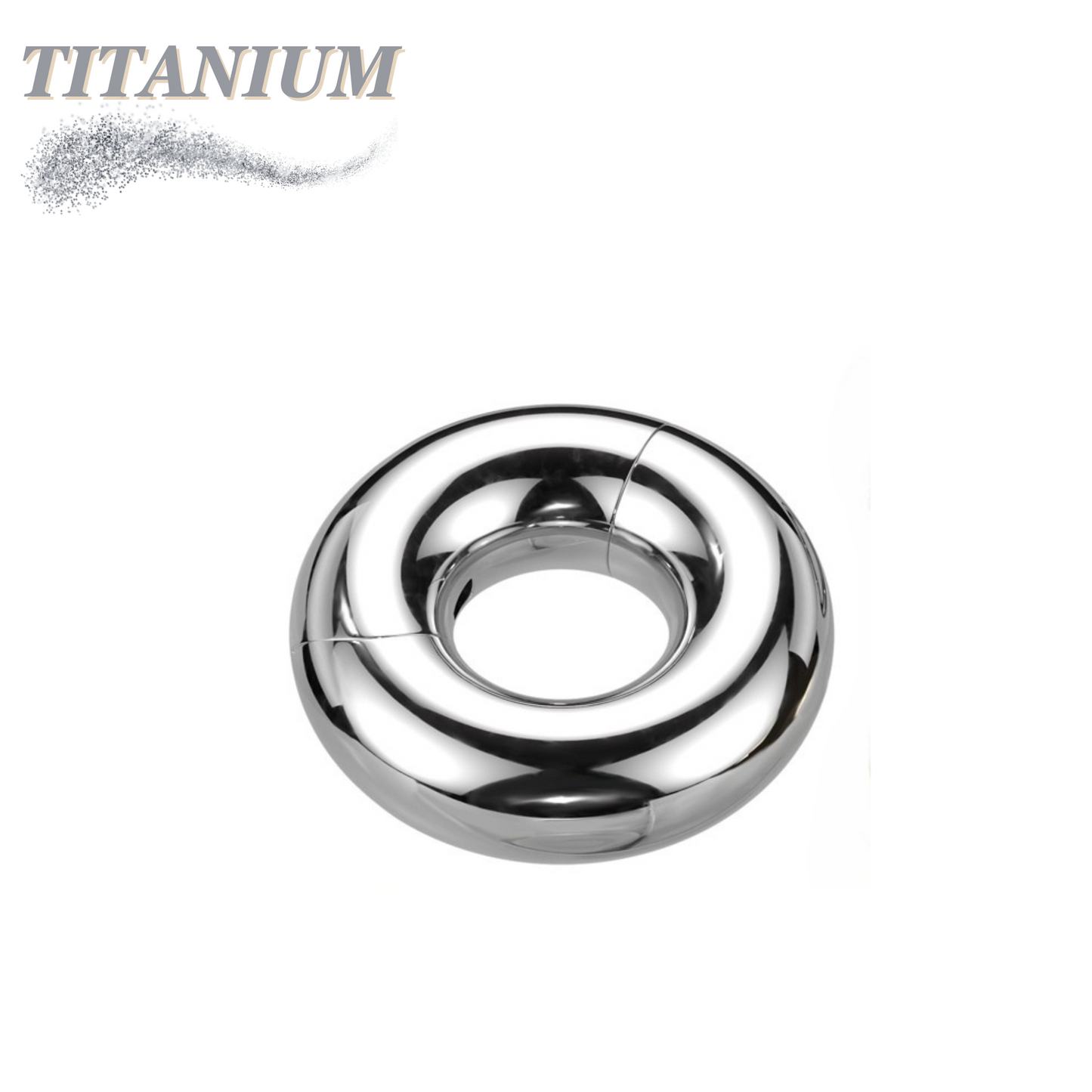 Titanium Hinged Rings 20G - 10G - Silver Only