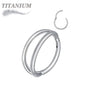 Titanium Hinged Separated Double Ring Outer Facing
