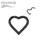 Titanium Hinged Heart Rings