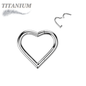 Titanium Hinged Heart Rings