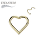 Titanium Hinged Heart Rings