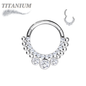 Titanium CNC Set Double Lined + 3 Bezel CZ Clicker