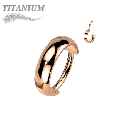 Titanium Hinge Rings w/ Outward Side Facing Wide Dome Surface