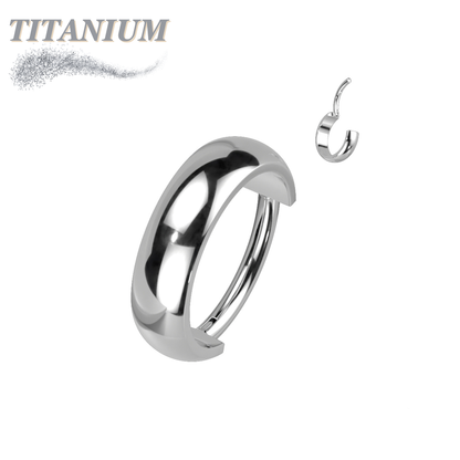 Titanium Hinge Rings w/ Outward Side Facing Wide Dome Surface