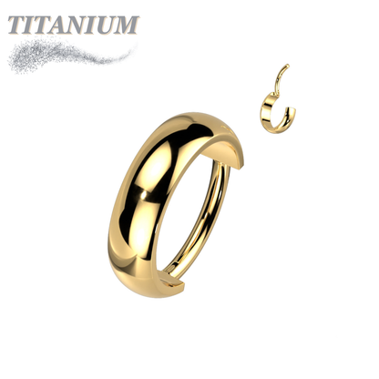 Titanium Hinge Rings w/ Outward Side Facing Wide Dome Surface