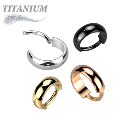 Titanium Hinge Rings w/ Outward Side Facing Wide Dome Surface