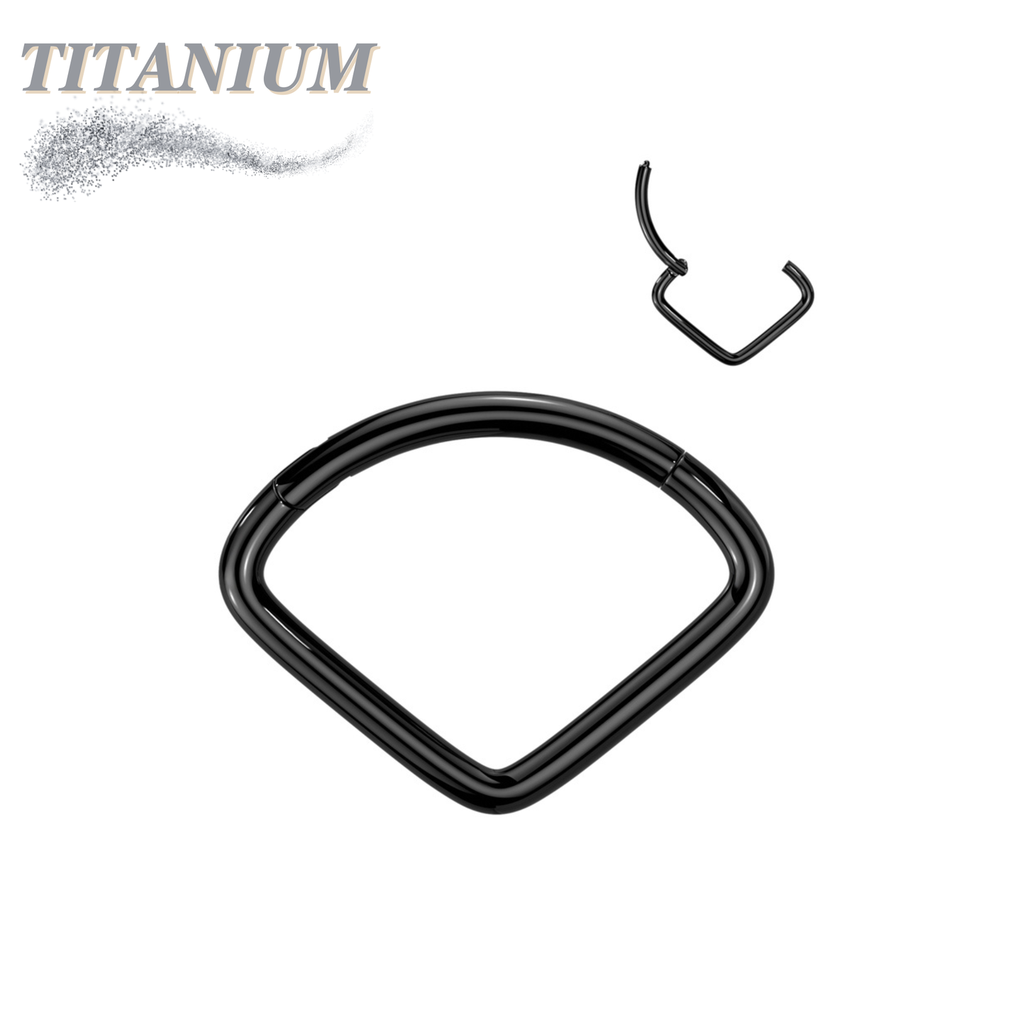 Titanium Hinged Extra Wide Chevron Ring
