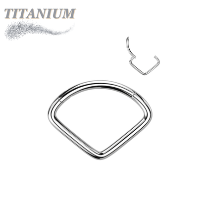 Titanium Hinged Extra Wide Chevron Ring