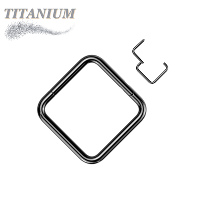 Titanium Hinged Square Rings