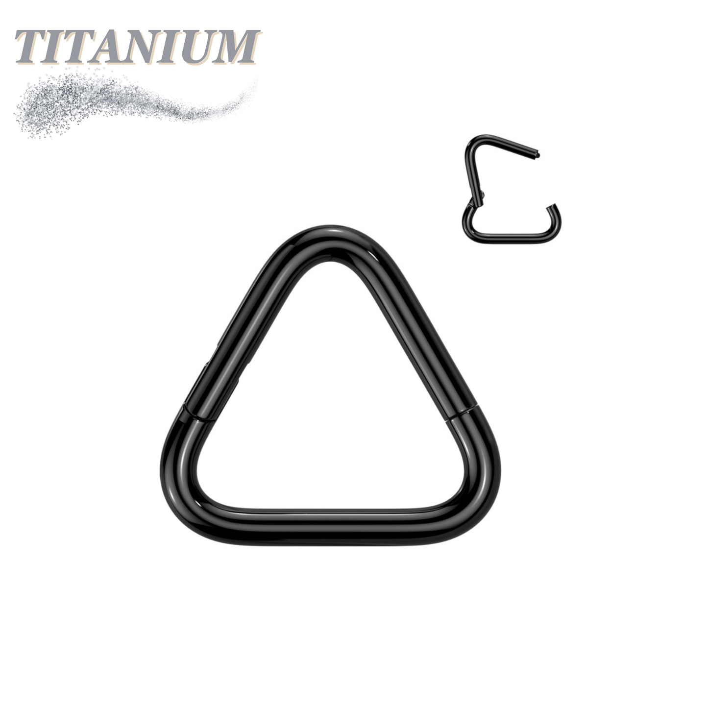 Titanium Hinged Triangle Rings