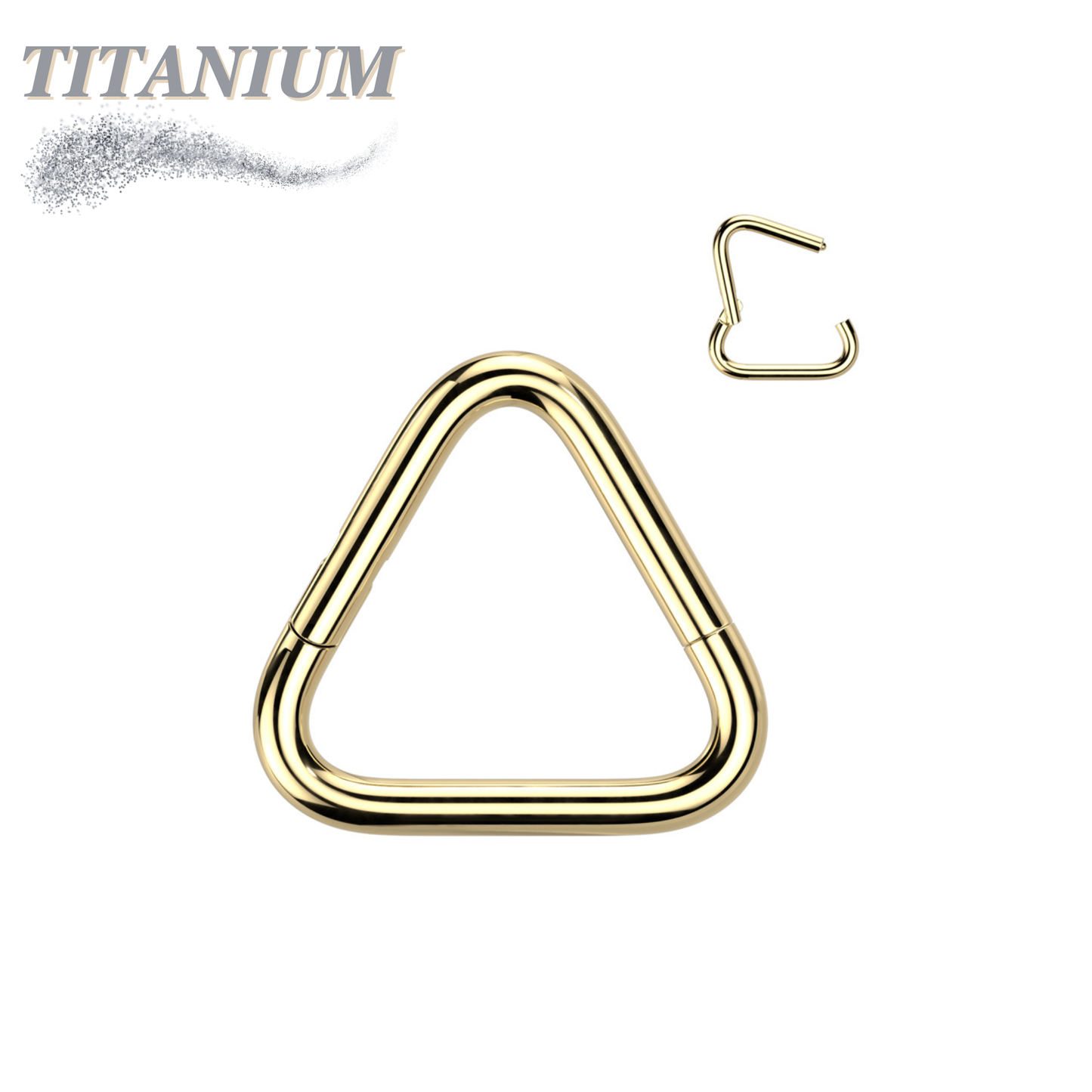 Titanium Hinged Triangle Rings
