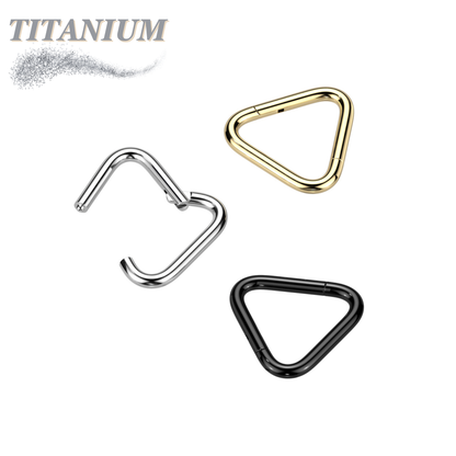 Titanium Hinged Triangle Rings