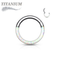 Titanium Hinged Rings w/ Opal Lined Front Facing Design