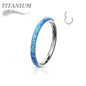 Titanium Hinged Rings w/ Outward Side Facing Opal (CLEARANCE)