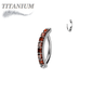 Titanium Hinged CZ Band Ring in 16G for Brow & Rook