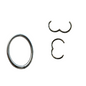 Surgical Steel Hinged Rings w/ Halfway Breakpoint