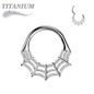 Titanium Hinged Spider Web Ring