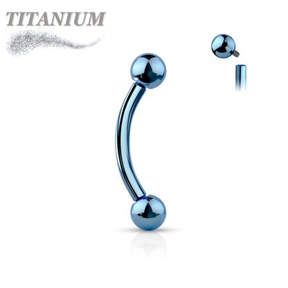 Titanium Internally Threaded Curved Barbell - Coloured