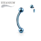 Titanium Internally Threaded Curved Barbell - Coloured