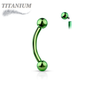 Titanium Internally Threaded Curved Barbell - Coloured
