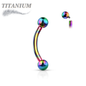 Titanium Internally Threaded Curved Barbell - Coloured