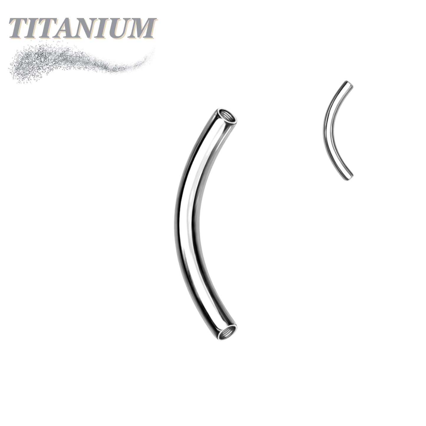 Titanium Internally Threaded Curved Barbell (Post Only)