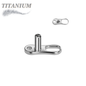 Titanium Internally Threaded 2 Hole Dermal Anchor (Base Only)