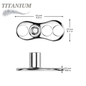 Titanium Internally Threaded 3 Hole Dermal Anchor (Base Only)