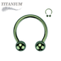 Titanium Internally Threaded Horseshoe - Coloured