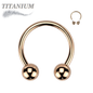 Titanium Internally Threaded Horseshoe - Coloured