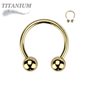 Titanium Internally Threaded Horseshoe - Coloured