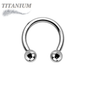 Titanium Internally Threaded Horseshoe