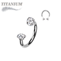 Titanium Internal Thread Horseshoe w/ Prong Ends
