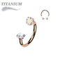 Titanium Internal Thread Horseshoe w/ Prong Ends