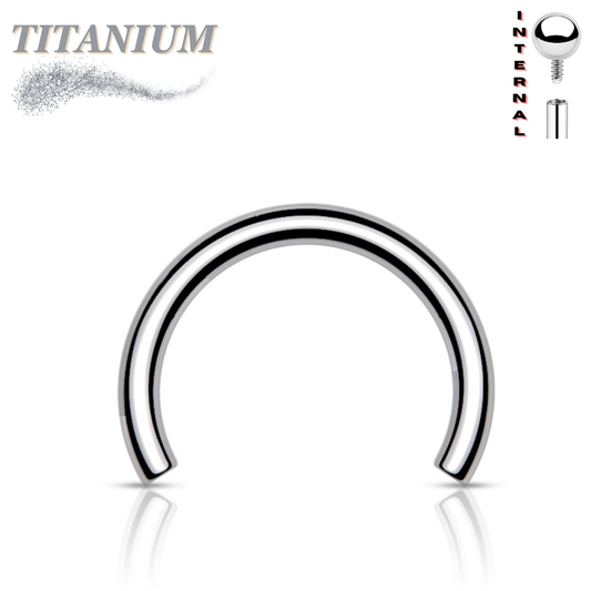 Titanium Internally Threaded Horseshoe (Post Only)