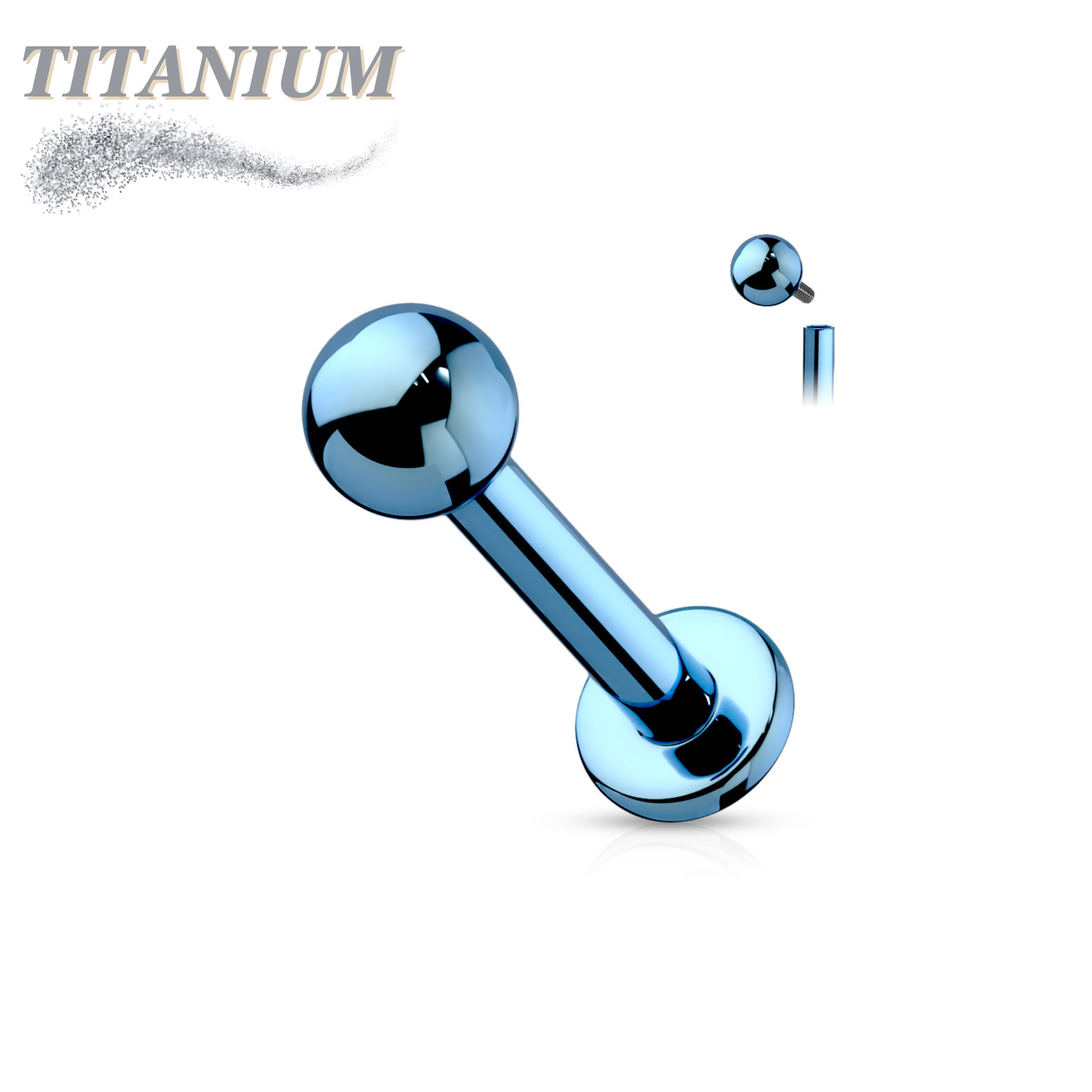 Titanium Internally Threaded Labrets - Coloured