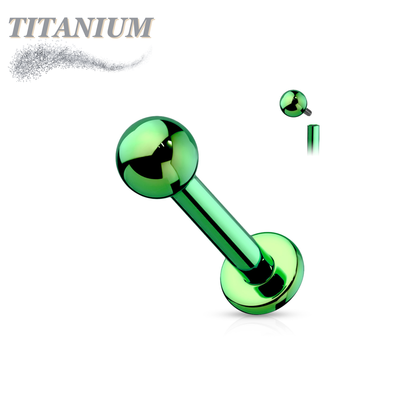 Titanium Internally Threaded Labrets - Coloured
