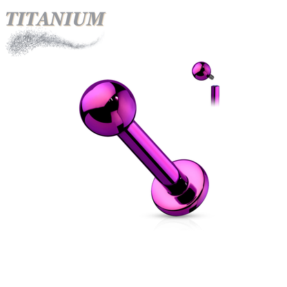 Titanium Internally Threaded Labrets - Coloured