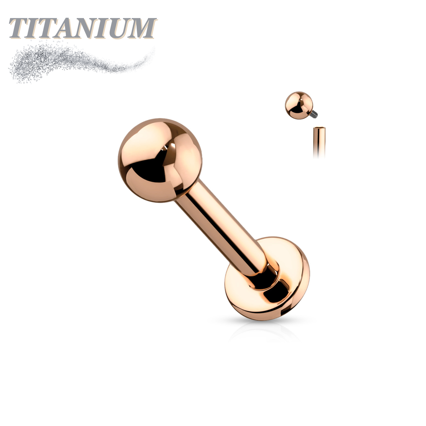 Titanium Internally Threaded Labrets - Coloured