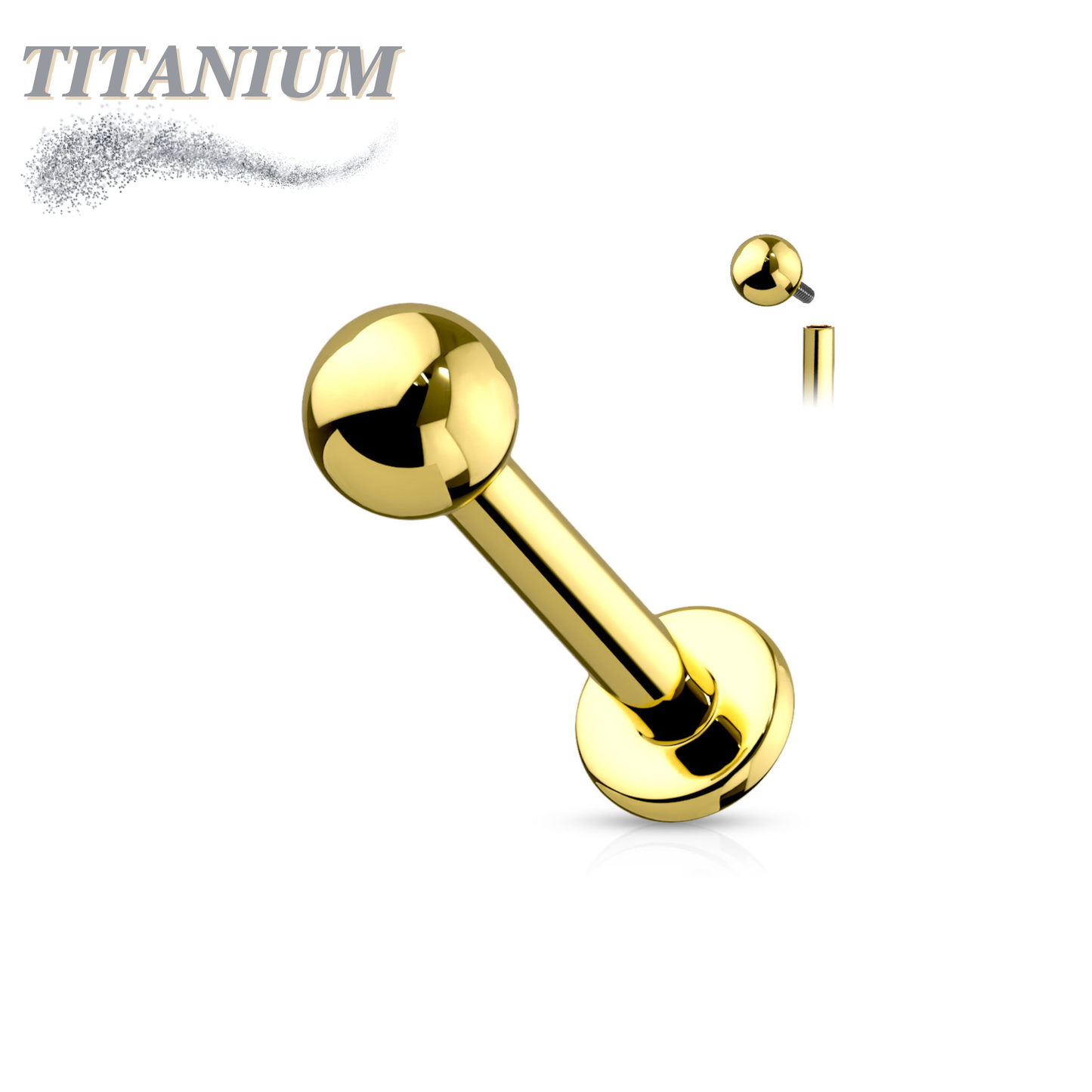Titanium Internally Threaded Labrets - Coloured
