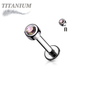 Titanium Internally Threaded Premium Bezel Labret 16G 8mm