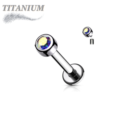 Titanium Internally Threaded Premium Bezel Labret 16G 8mm