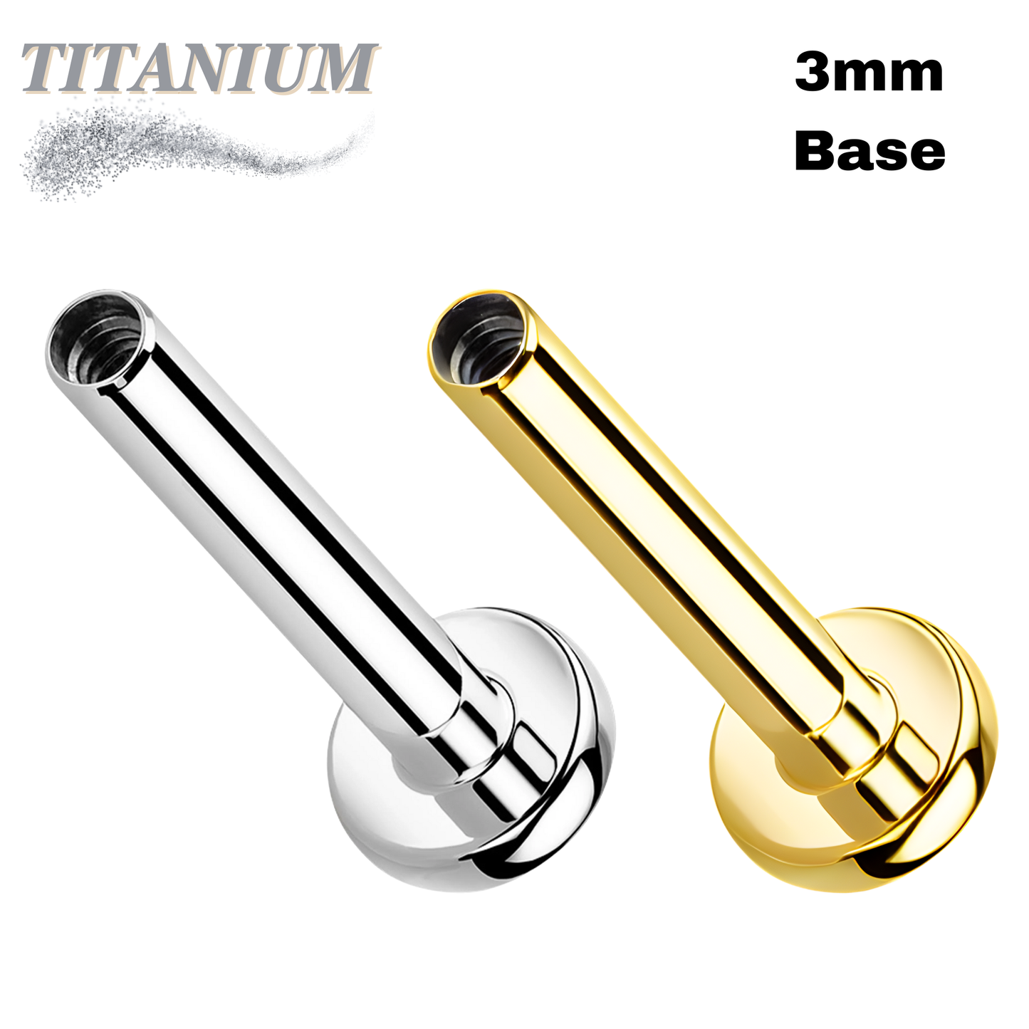 Titanium Internal Thread Labret (Post Only) 3mm Base