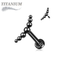 Titanium Internal Thread 7 Ball Curved Labret