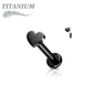 Titanium Internally Threaded Heart Top Labret