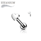 Titanium Internally Threaded Heart Top Labret