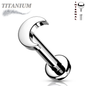 Titanium Internally Threaded Labret w/ Moon Top
